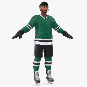 Hockey Player Green 3D model